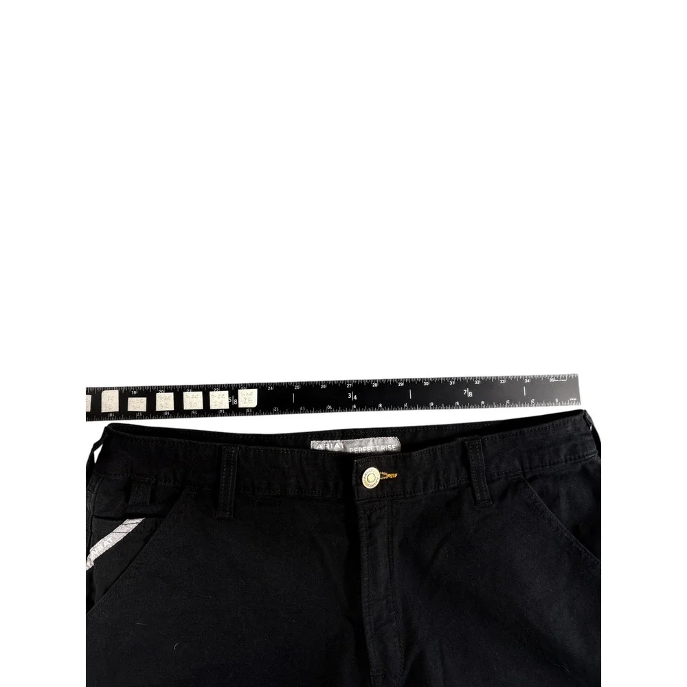 Ariat Rebar Perfect Rise Shorts Men's 32 Black Canvas Rugged Workwear Durable